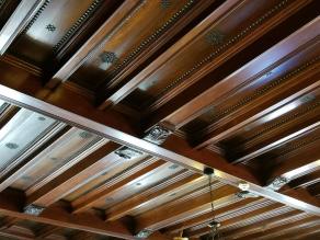 Wood Finish Conservation and Water Damage Repair at University Fraternity House